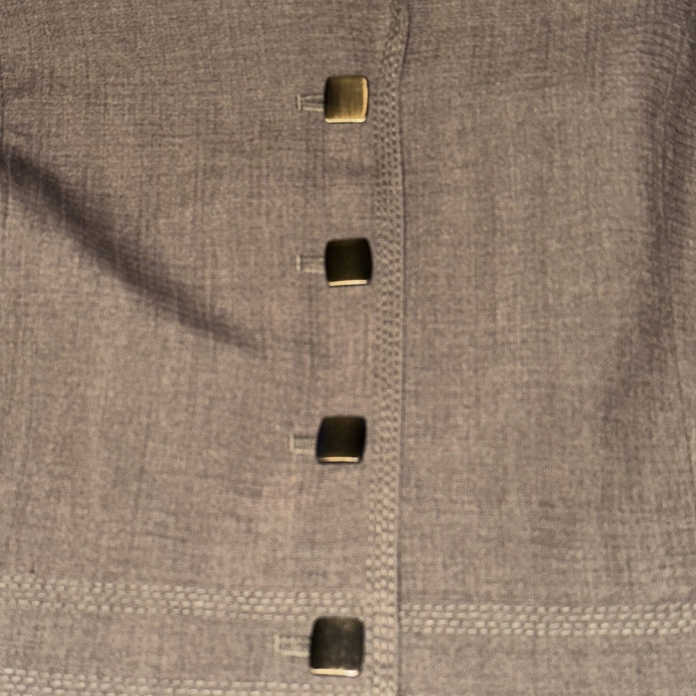 Kasper Blazer Jacket Womens Size 14 Square Buttons Brown Plaid Career Lined - Picture 4 of 5